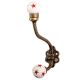 Red Star Ceramic Floral Iron Hooks-EHG-100